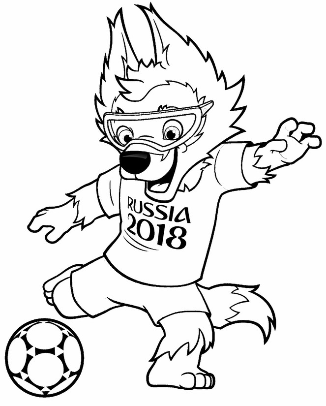 Desenhos de Zabivaka para colorir