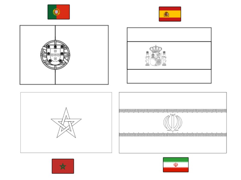 Desenho deGrupo B Copa do Mundo FIFA de 2018 para colorir