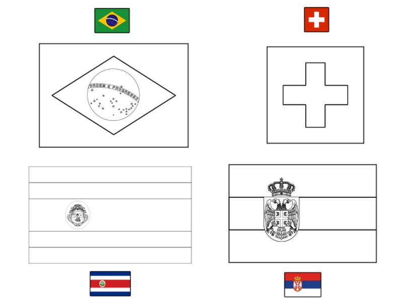 Desenho deGrupo E Copa do Mundo FIFA de 2018 para colorir