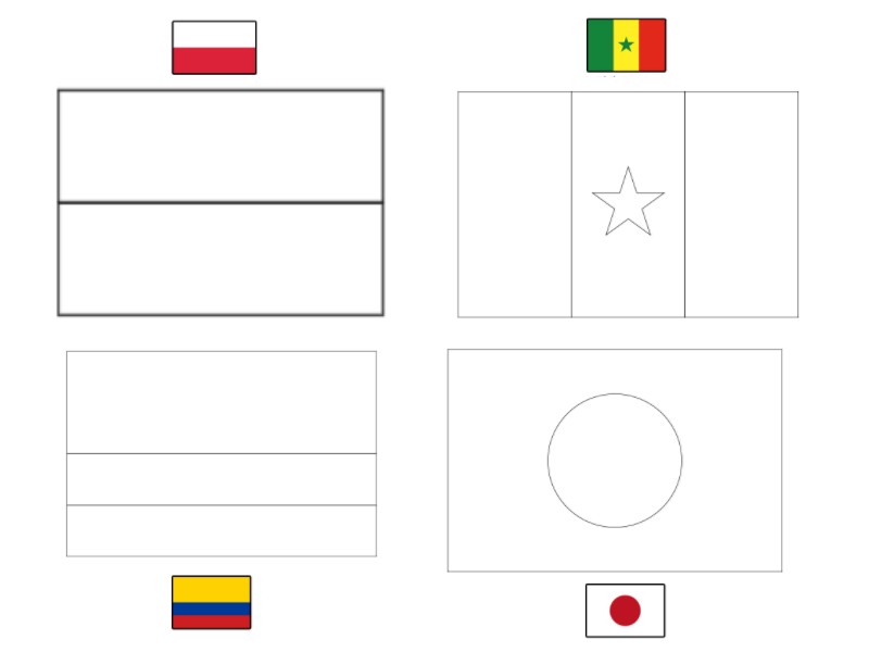 Desenho deGrupo H Copa do Mundo FIFA de 2018 para colorir