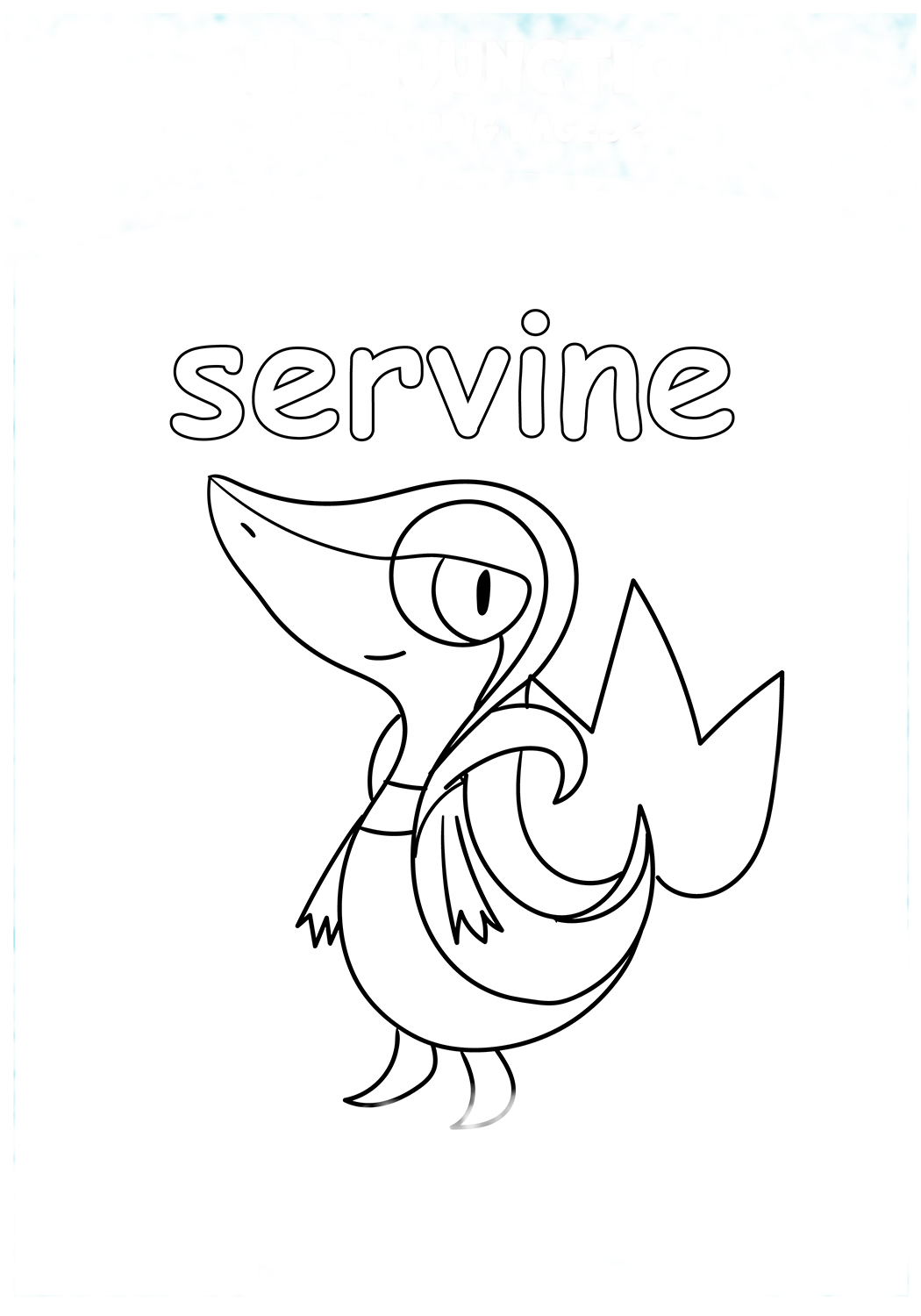 Desenho deServine Pokemon para colorir