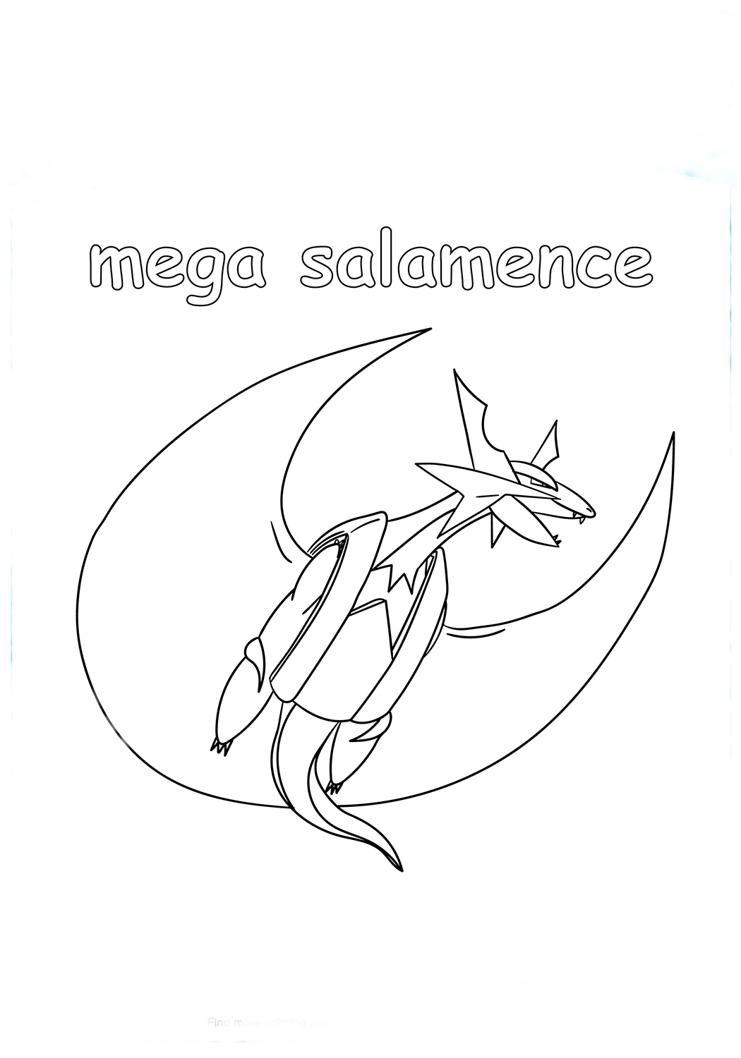 Desenho deMega Salamence para colorir