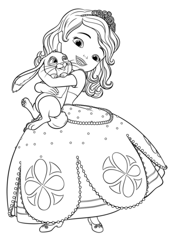 Desenho de Sofia Com Clover para colorir