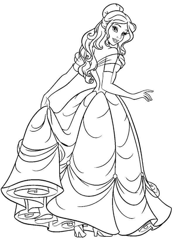 Desenhos de Princesa Belle para colorir