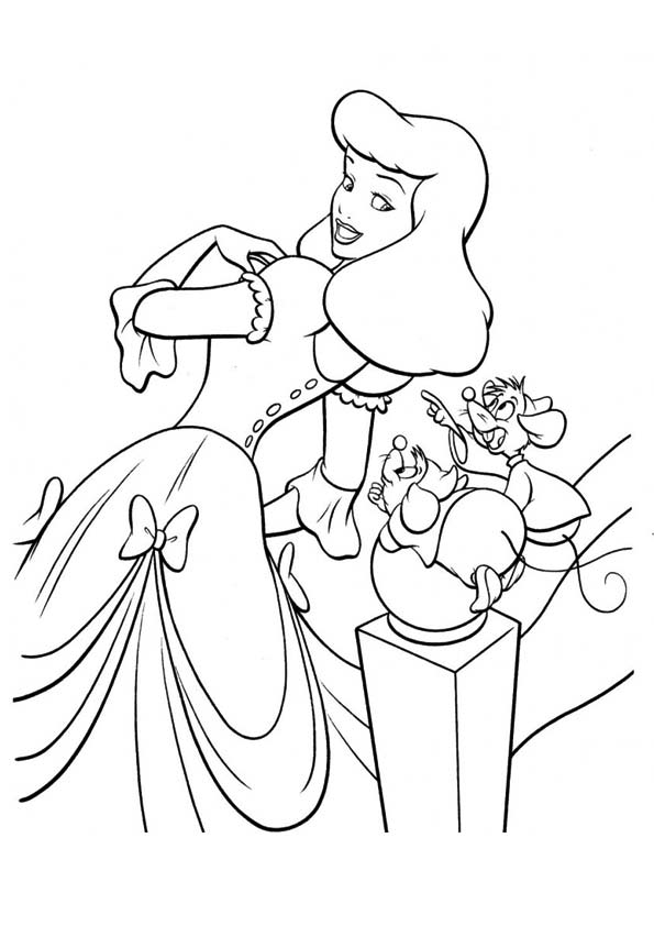 Desenhos de Princesa Cinderella para colorir