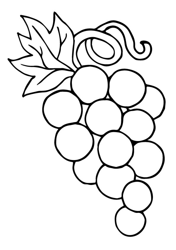 Desenho deAnel de Uvas Adorável para colorir