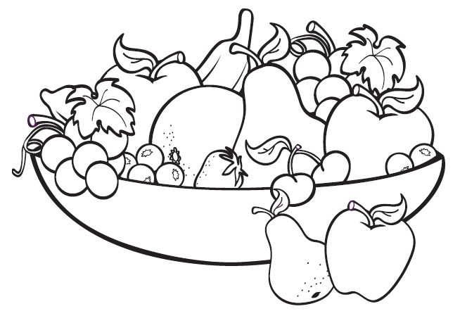 Desenho deSalada de Frutas para colorir