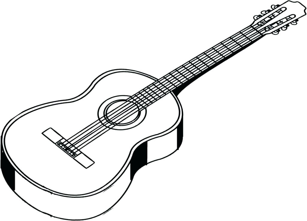 Desenho deGuitarra Clássico para colorir