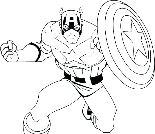 Desenho de Forte Capitão America para colorir