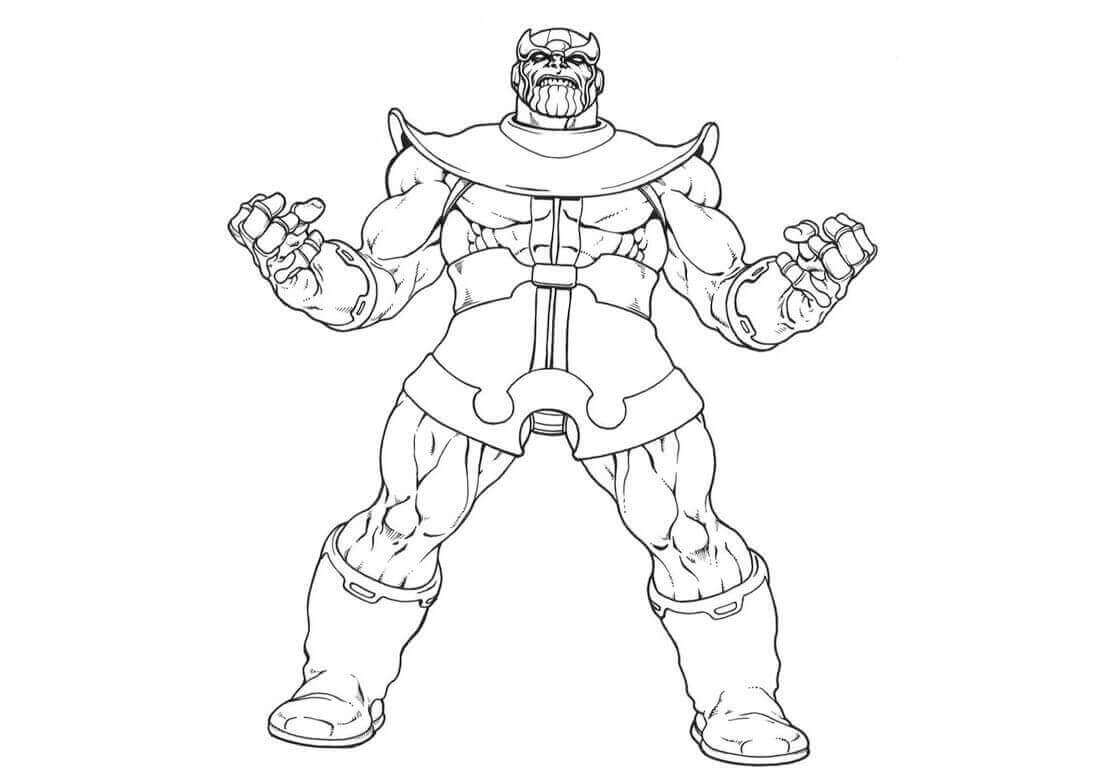 Desenho deForte Thanos para colorir