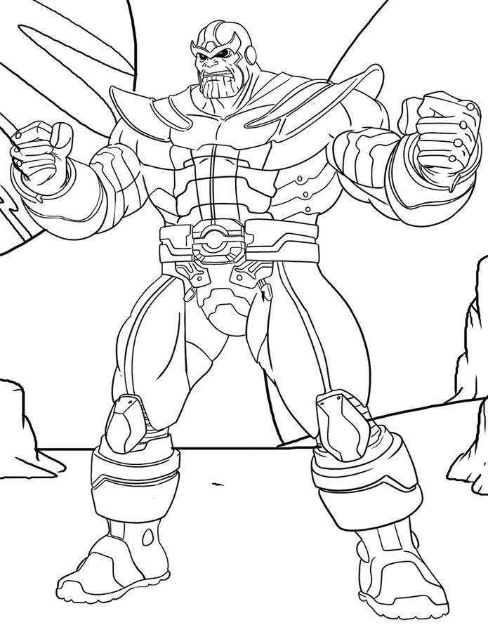 Desenho dePoderoso Thanos para colorir