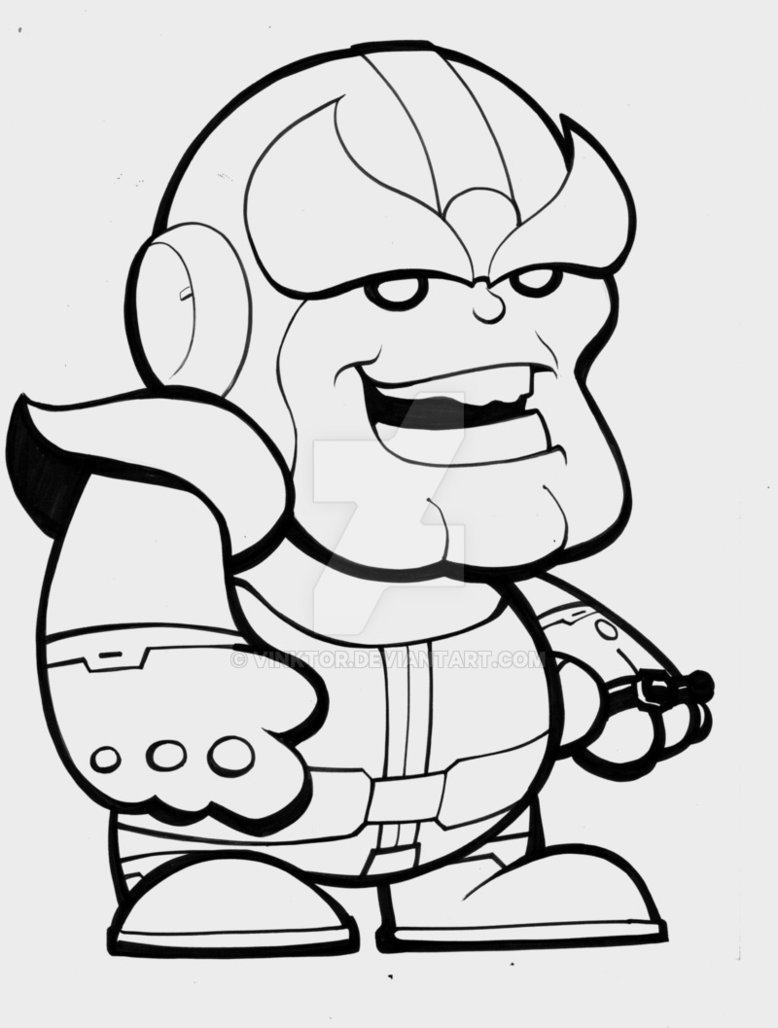 Desenho de Mini Thanos para colorir