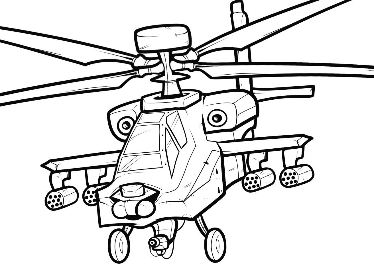 Desenhos de Helicóptero para colorir