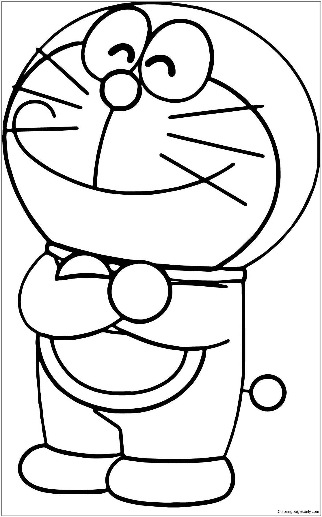 Desenho deDoraemon Sorrindo para colorir