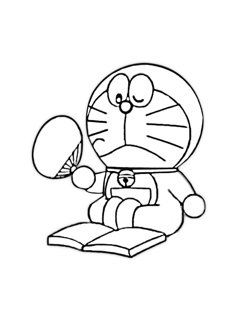 Desenho deDoraemon Leitura para colorir