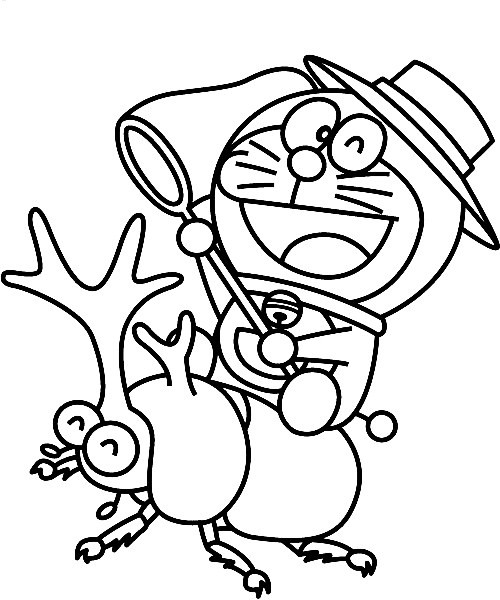 Desenho deDoraemon E Besouro para colorir