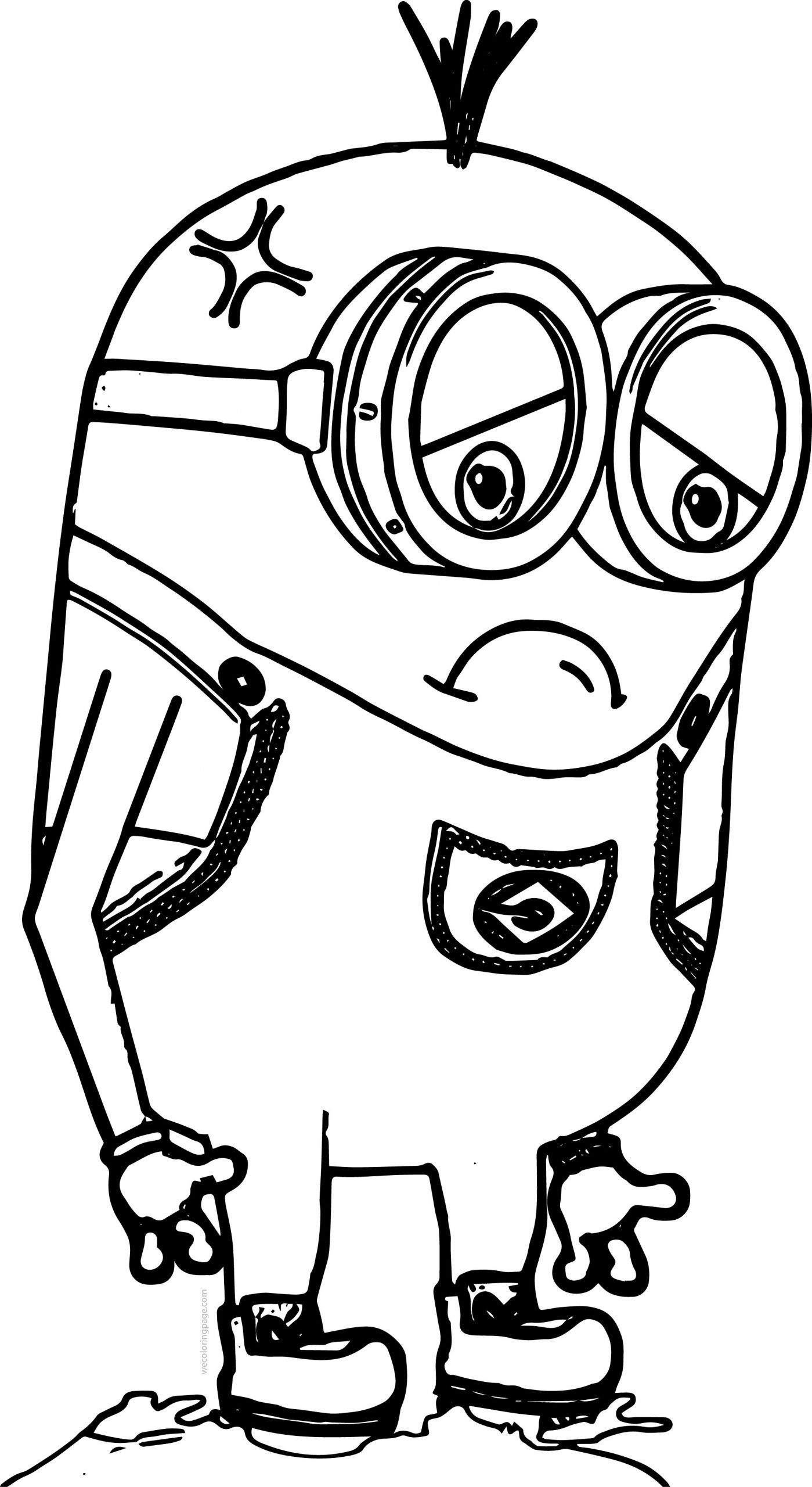 Desenho deMinion Triste para colorir