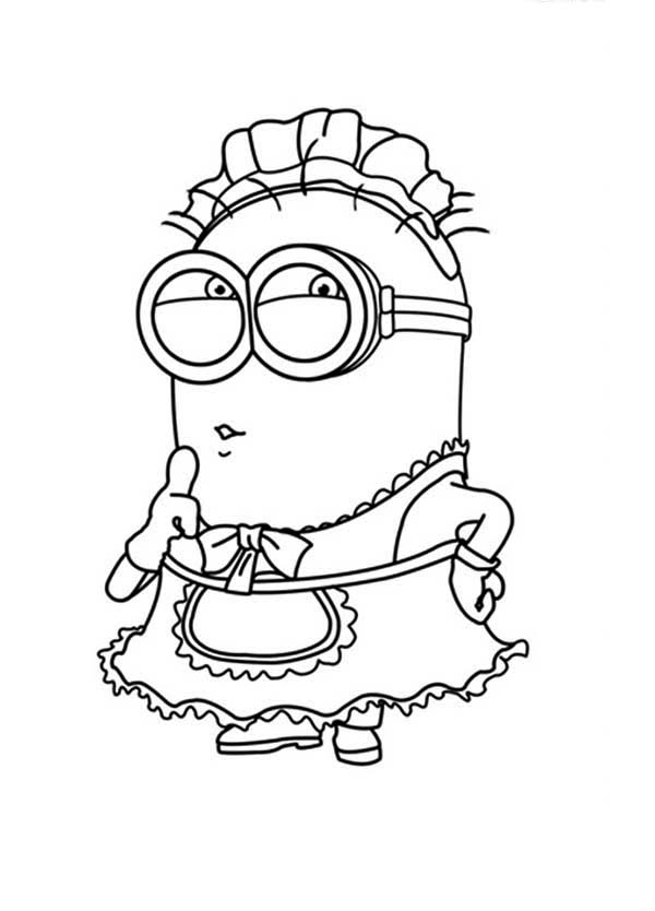 Desenho deMinion a Empregada para colorir