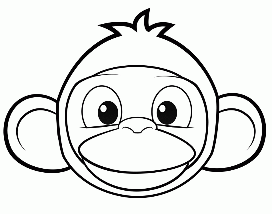 Desenho deRosto de Macaco para colorir