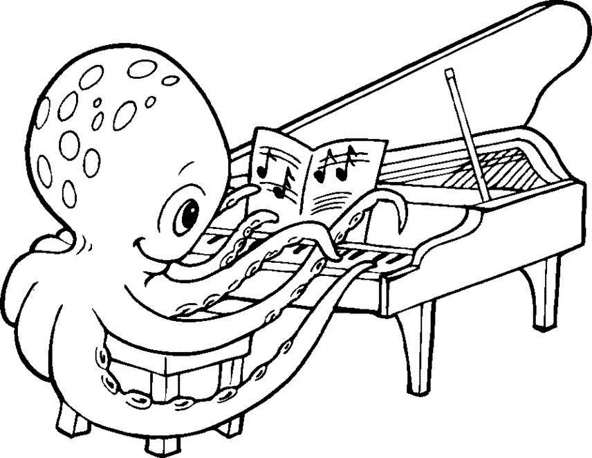 Desenho deLula Tocando Piano para colorir