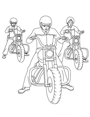 Desenho deGangue de Motos para colorir