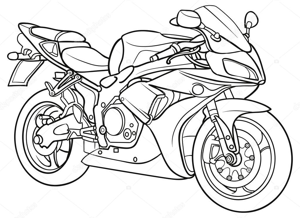 Desenhos de Motocicleta para colorir