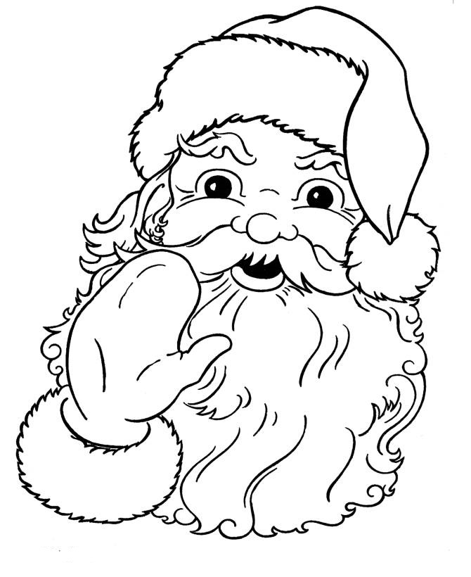 Desenho dePapai Noel Feliz para colorir