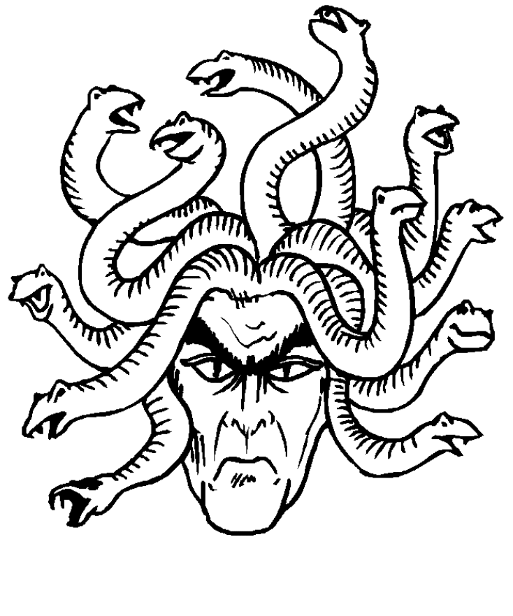 Desenhos de Medusa para colorir