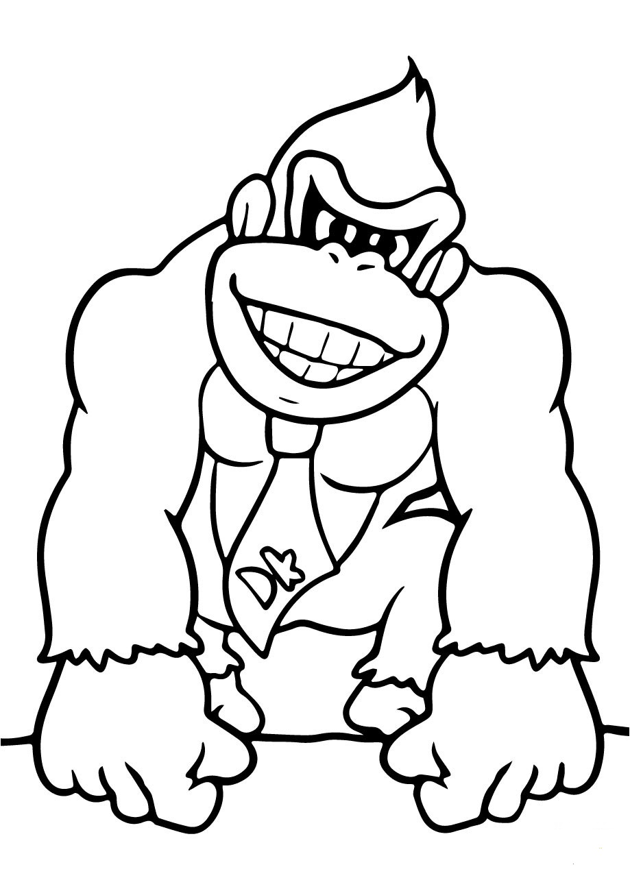 Desenhos de Donkey Kong para colorir