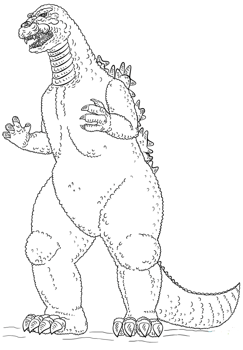 Desenho deGodzilla para colorir