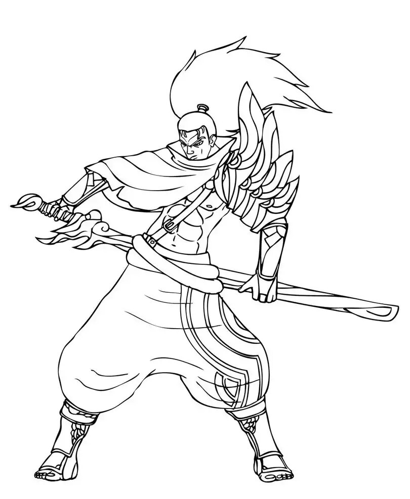 Desenhos de Yasuo para colorir