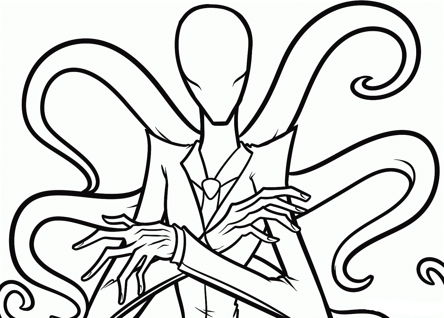 Desenho de Arrepiante Slenderman para colorir