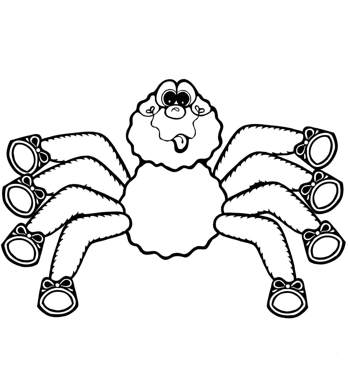 Desenho de Aranha Fofa para colorir