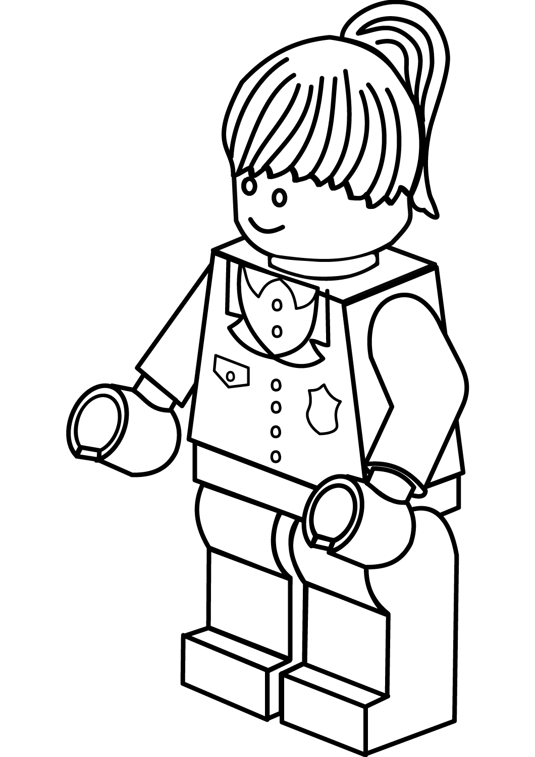 Desenho deLego Mulher Policial para colorir