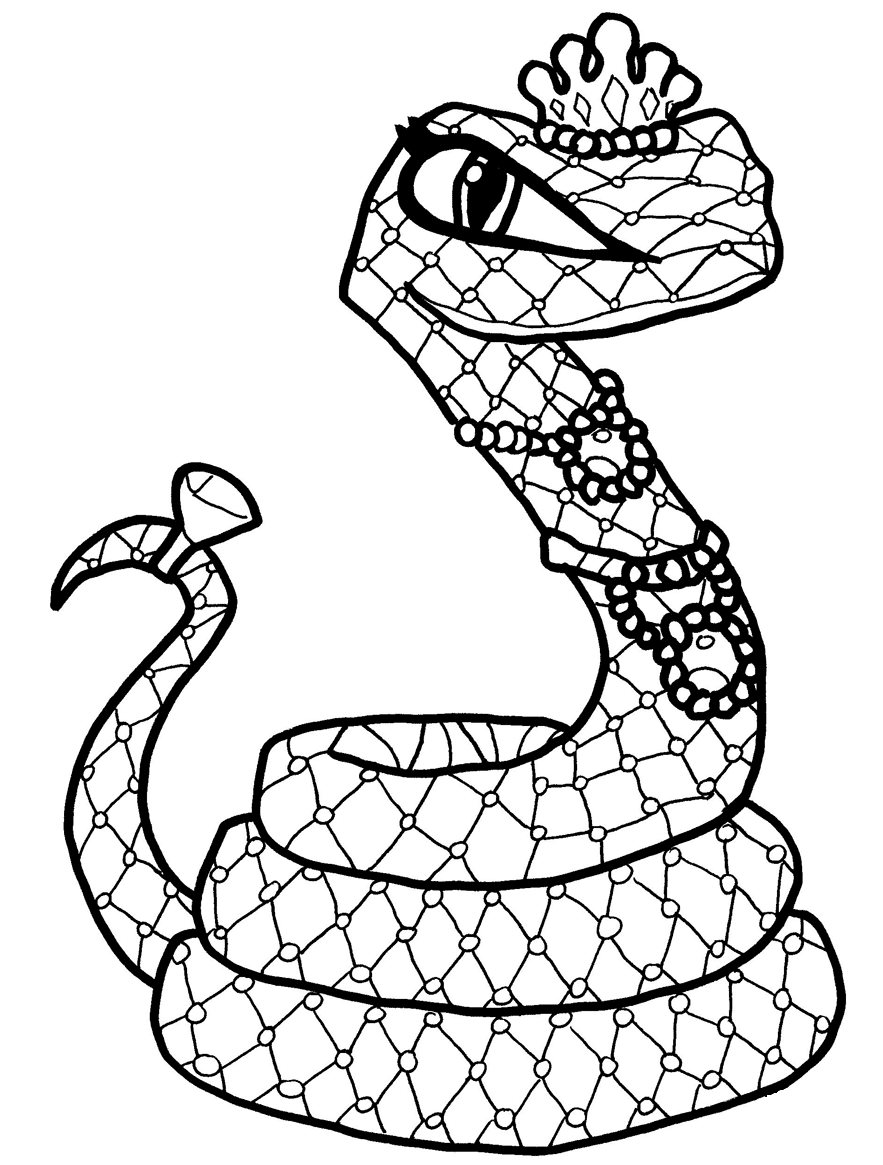 Desenho deRainha da Serpente para colorir