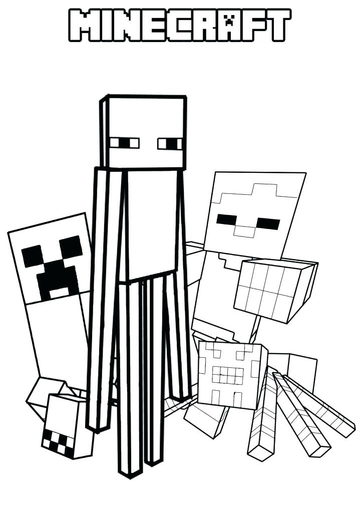 Desenho deMonstro Minecraft para colorir