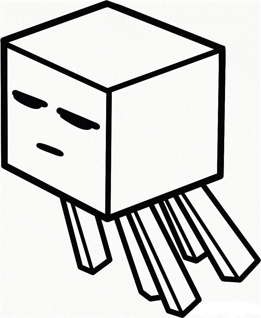 Desenho deGhast Minecraft para colorir