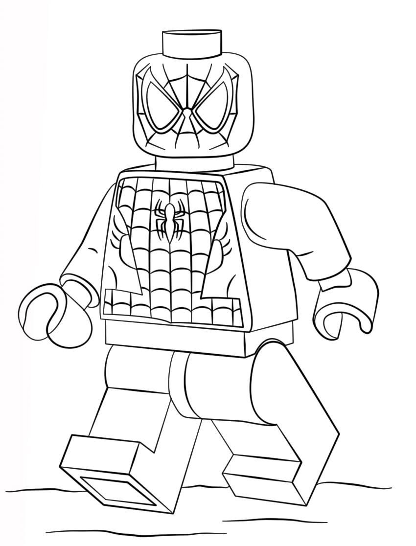 Desenho deLego Homem Aranha para colorir