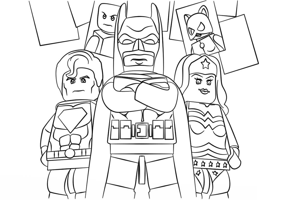 Desenho de Lego Liga da Justiça para colorir