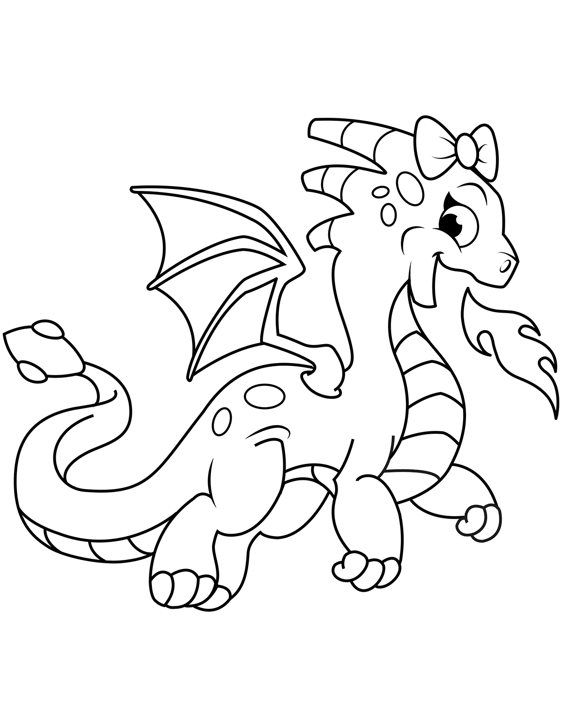 Desenho deDragão Bonito para colorir