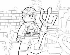 Desenho de Lego Aquaman para colorir