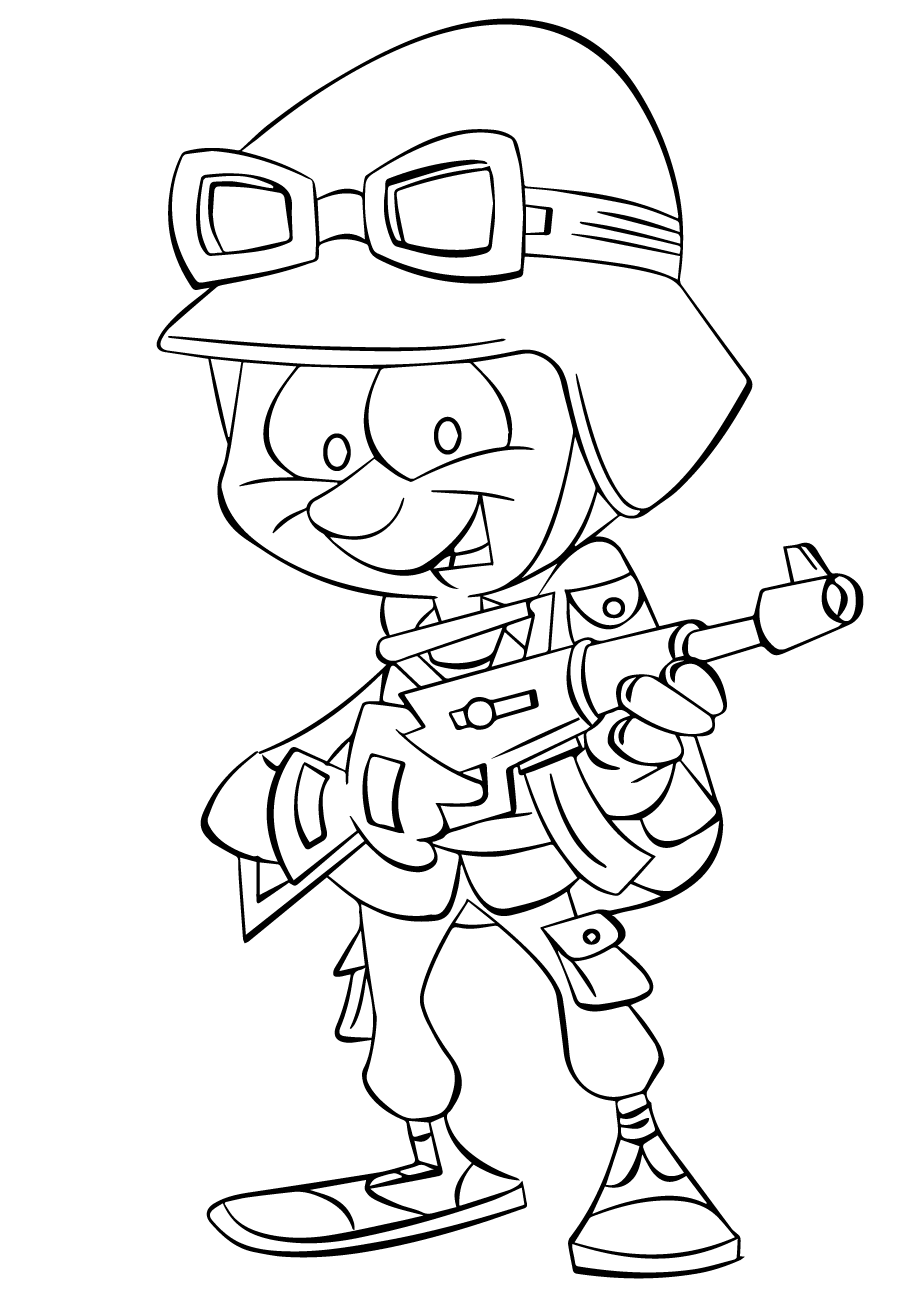 Desenho de Soldado Fofo para colorir