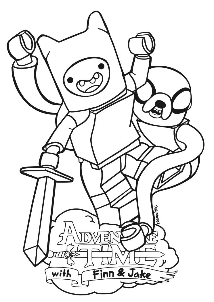 Desenho de Lego Finn e Jack para colorir