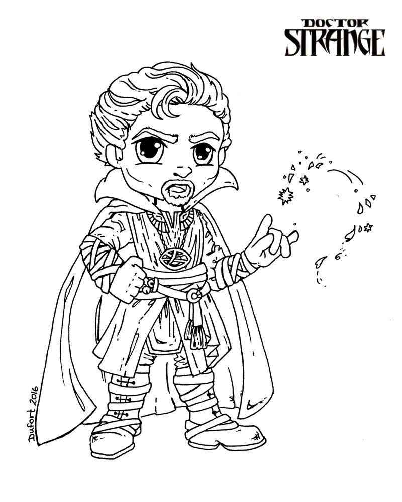 Desenho de Mágico Doctor Strange para colorir