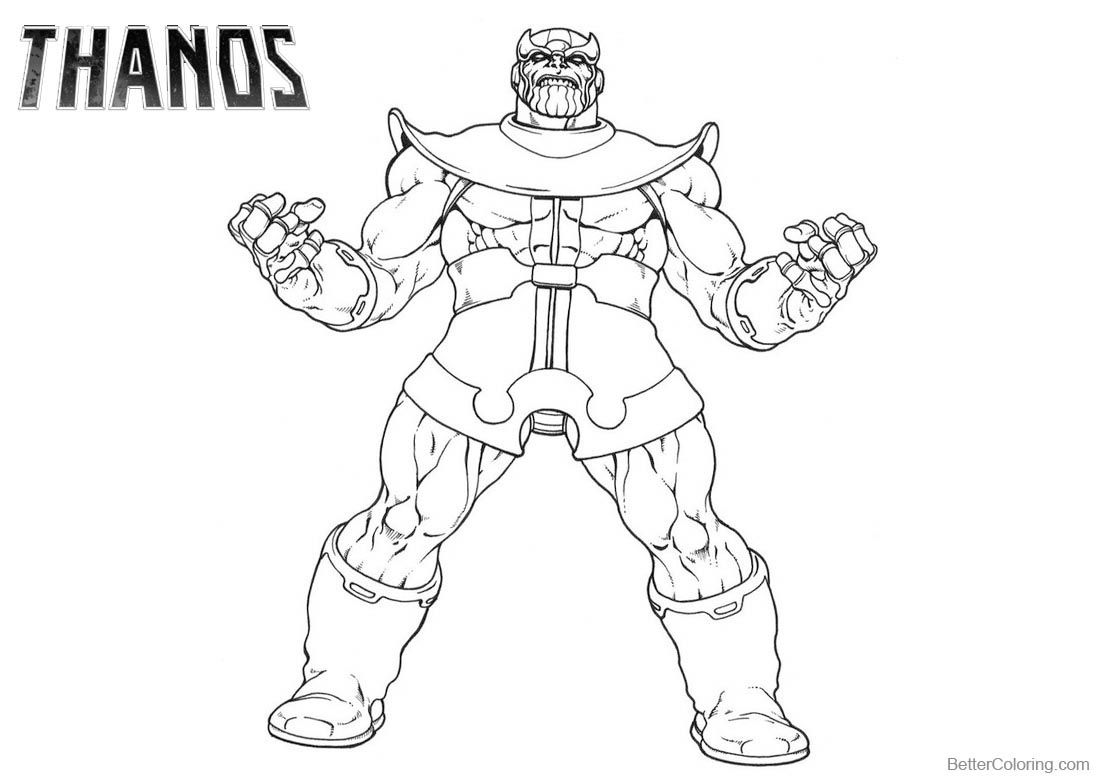 Desenhos de Thanos para colorir