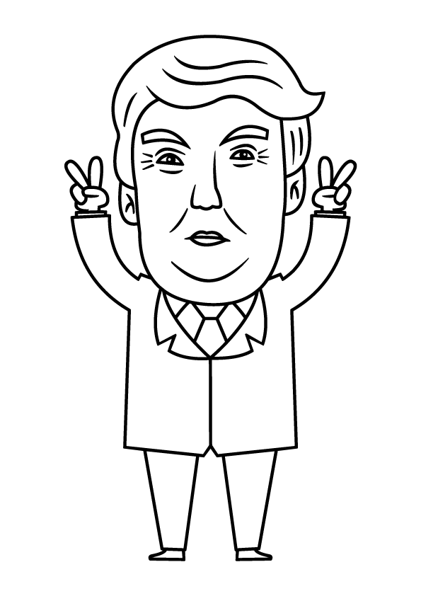 Desenhos de Donald Trump para colorir