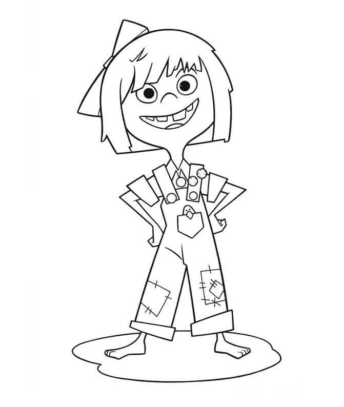 Desenho de Ellie Sorrindo para colorir