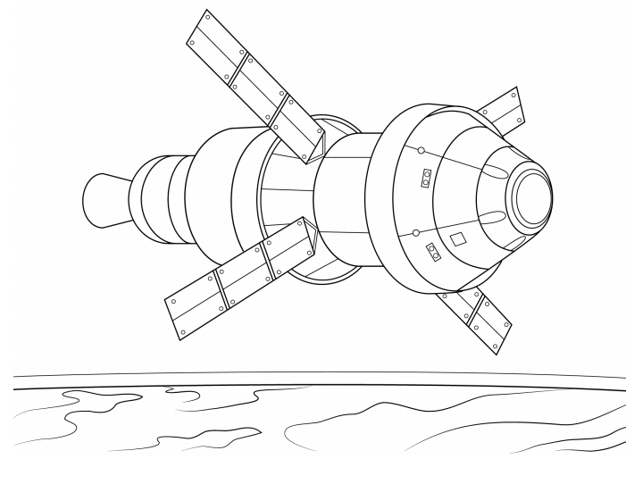 Desenho de Nave Espacial Orion para colorir