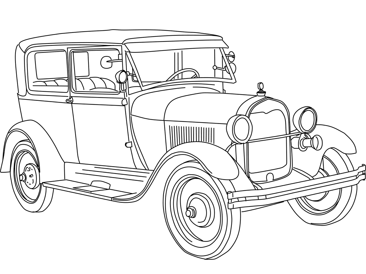 Desenho de1928 Ford Model A para colorir