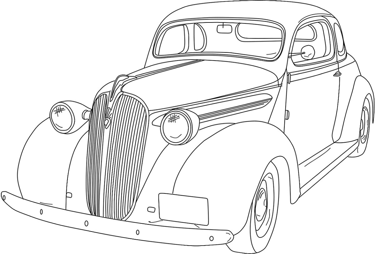 Desenho de1930 Chevrolet Coupe para colorir